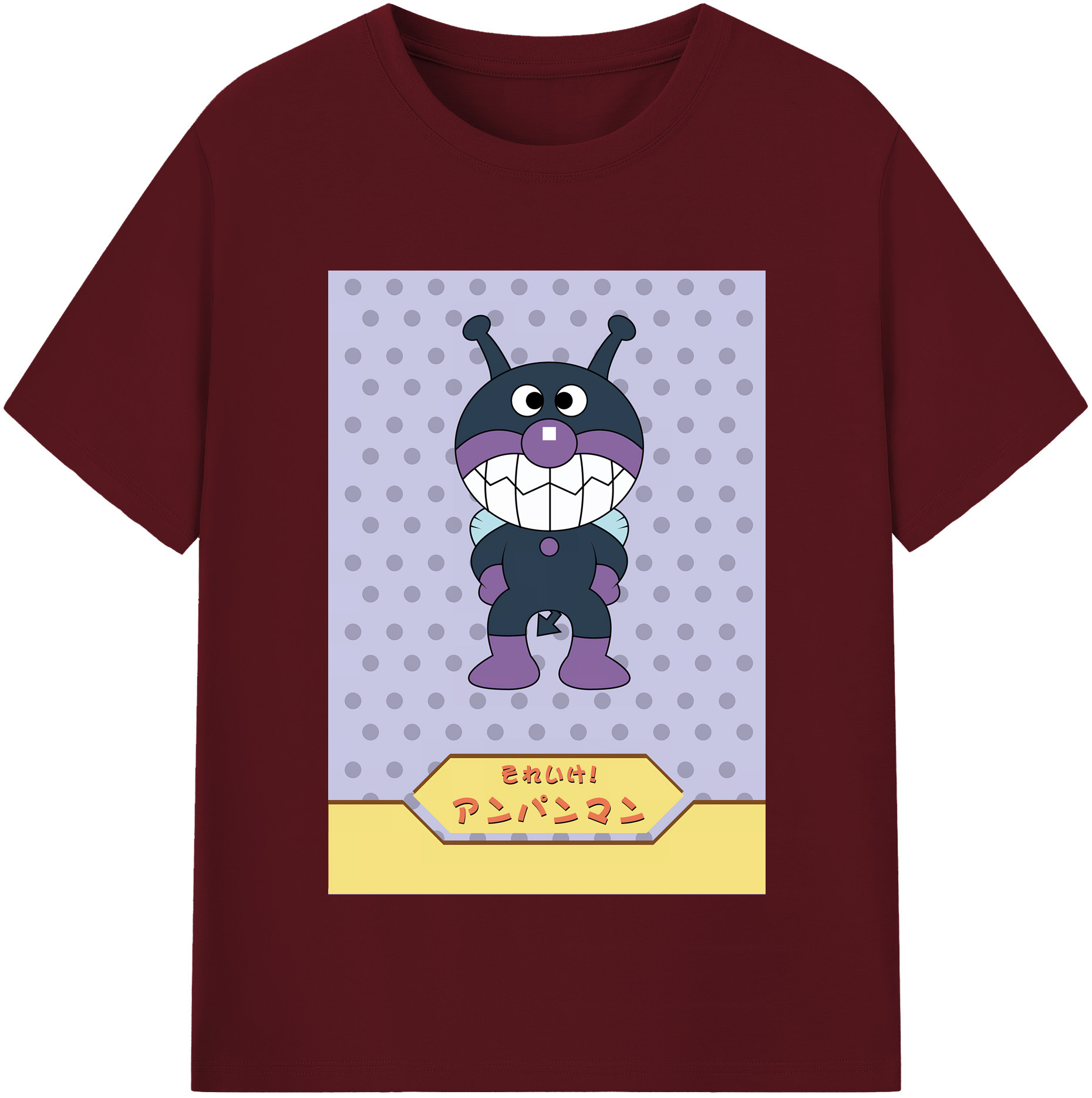 （画像用） アンパンマン Anpanman 綿100％半袖Tシャツ（フロントプリント）